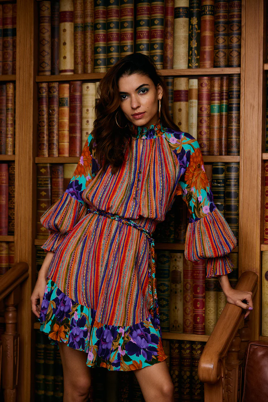 Norah dress with braided belt
