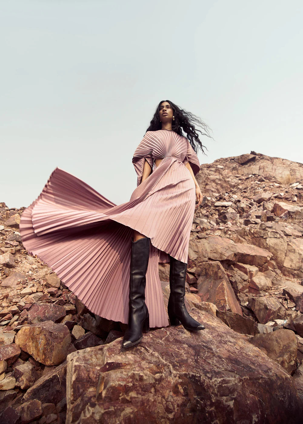 The Sculpted Harmony Pleated Dress