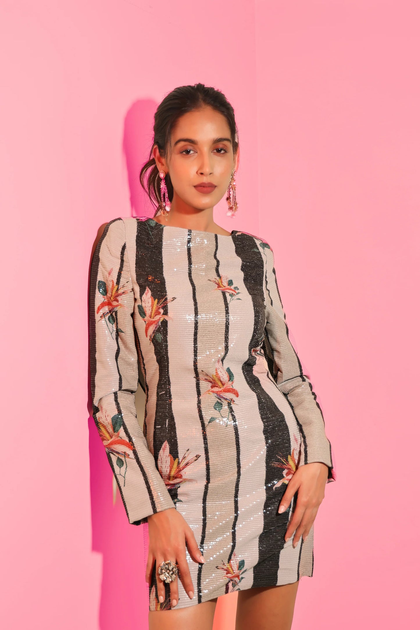 Allison Power Shoulder Dress