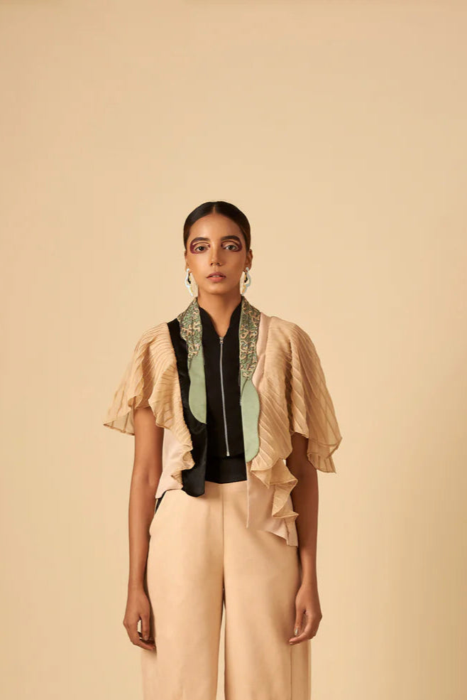 Ecru Flute Top
