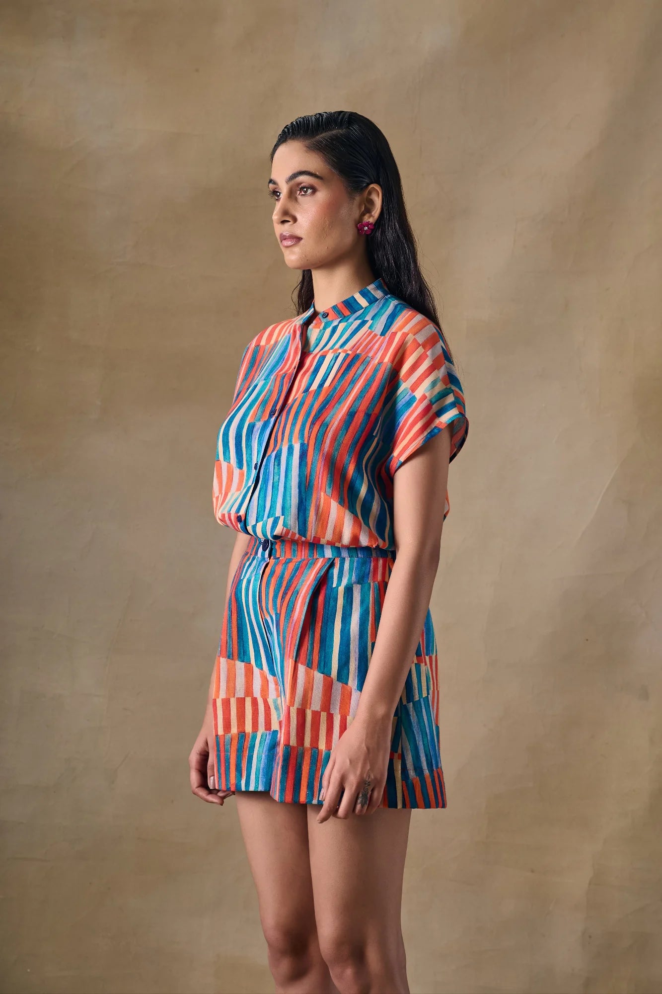 Asilah Stripe Shorts co-ord set