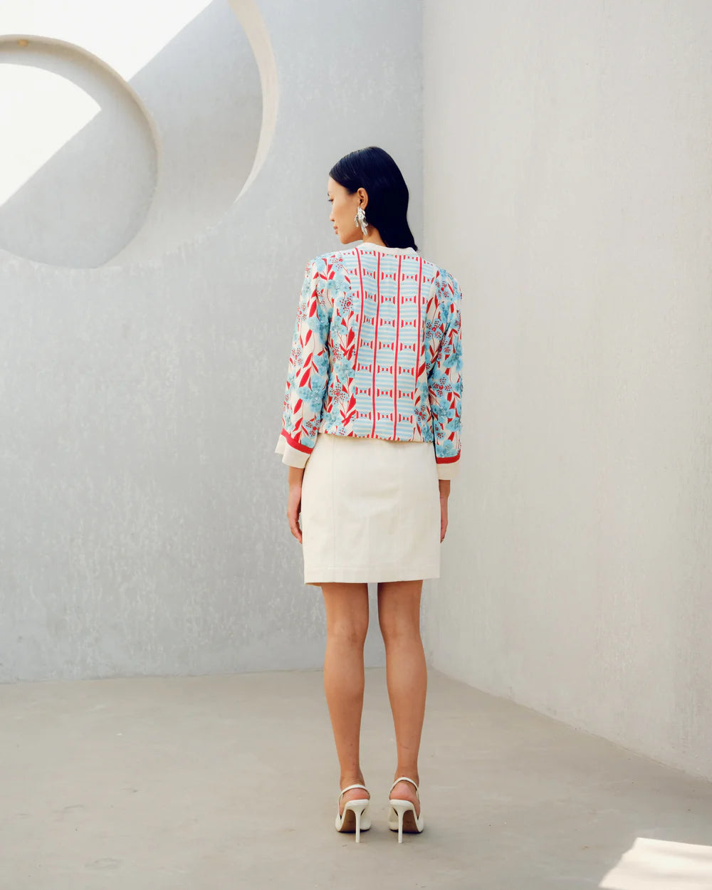 White Print Play Jacket
