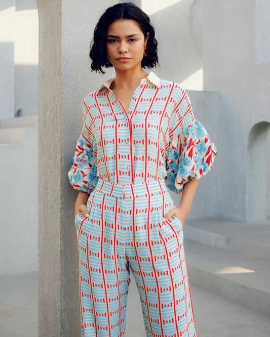 White print play Balloon Shirt