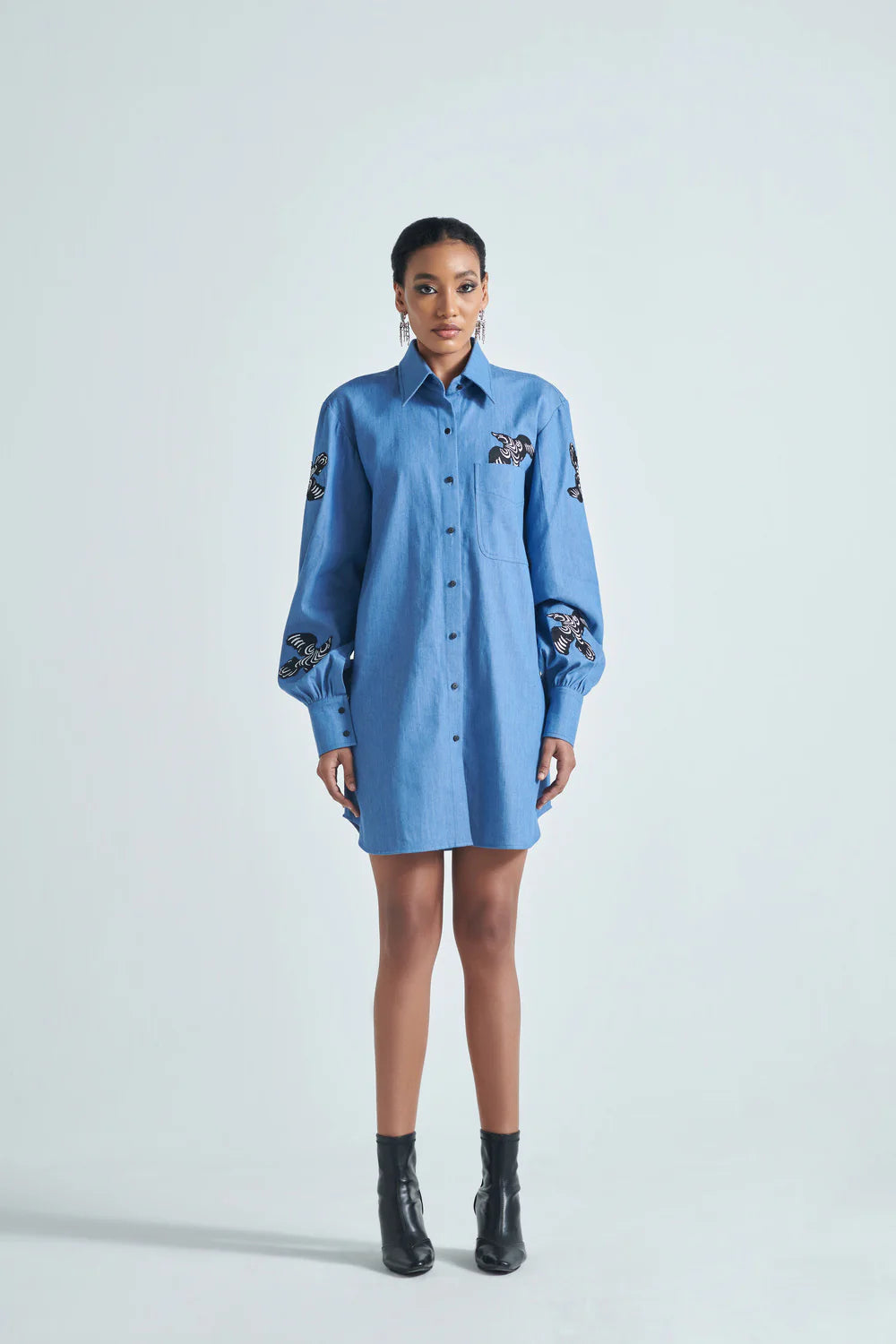 Avian Chic Shirt Dress