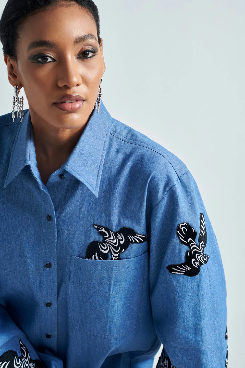 Avian Chic Shirt Dress