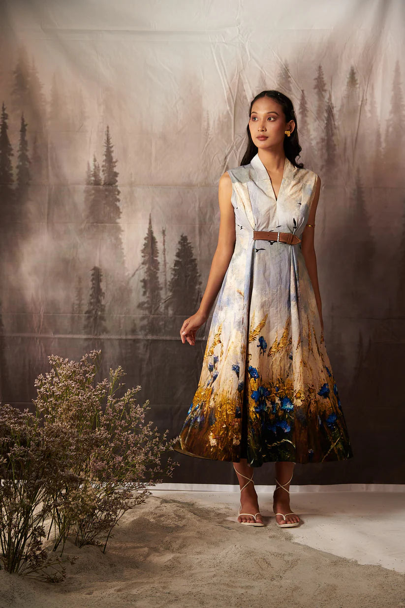 Hayland Leather Belt Dress