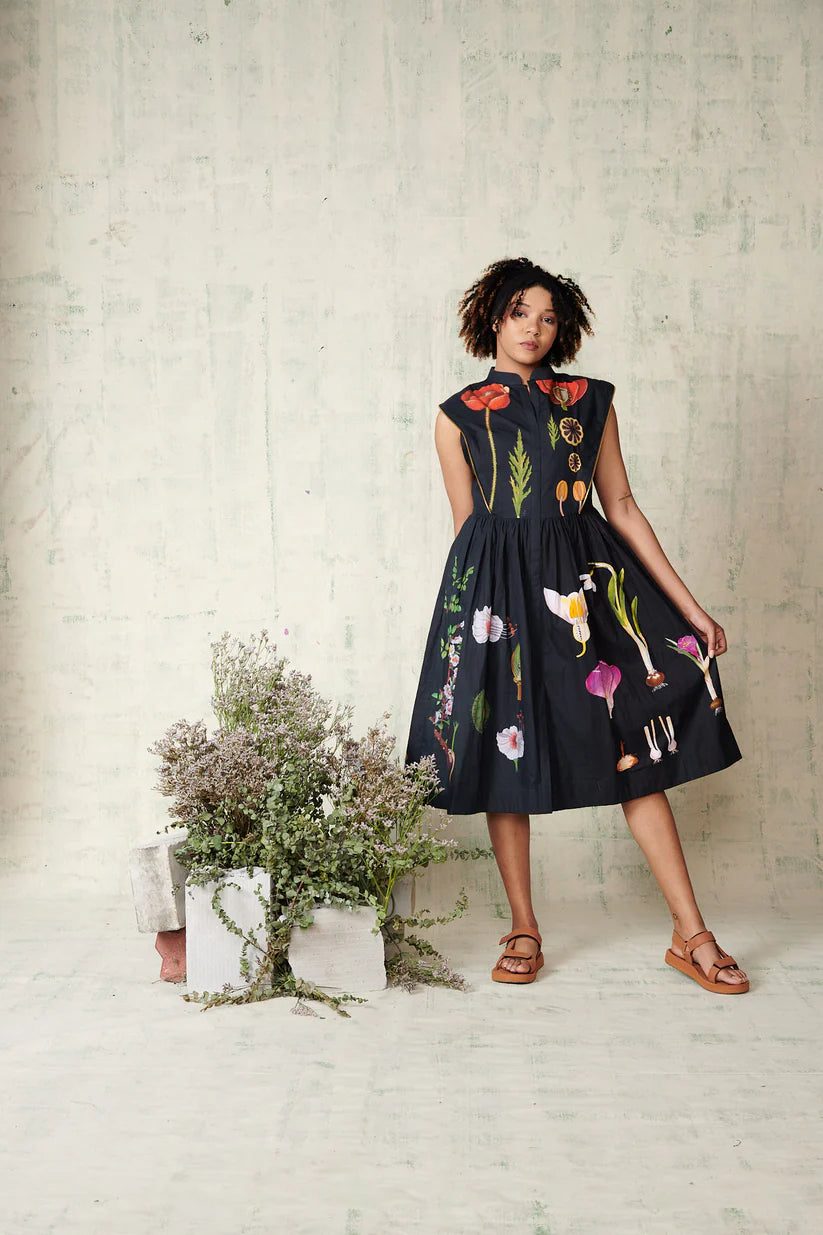Black Botany Zipper Dress