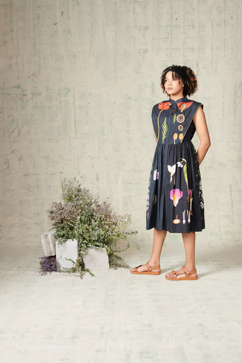 Black Botany Zipper Dress
