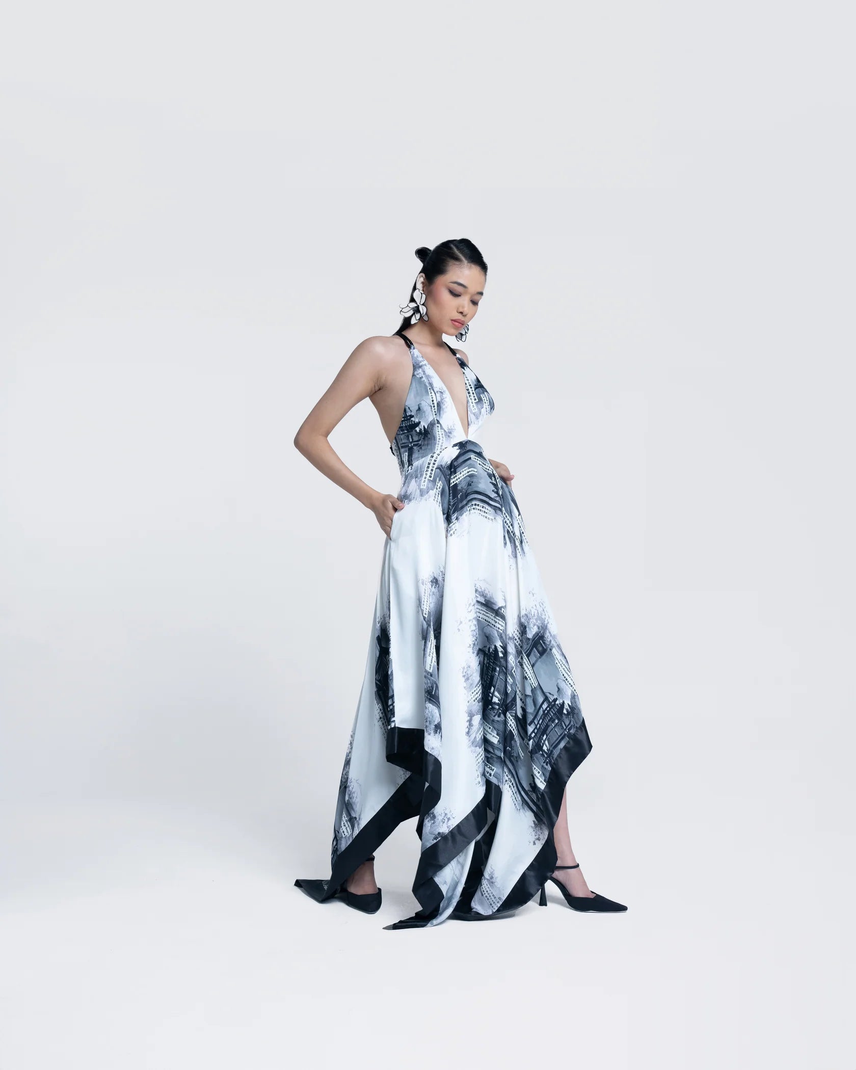Faded Gazette Handkerchief Dress  Meraaki House