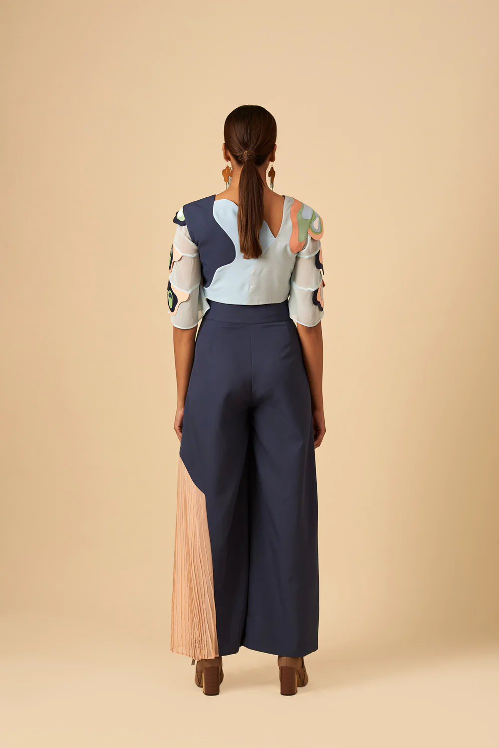 Variegated Colour Block Trouser