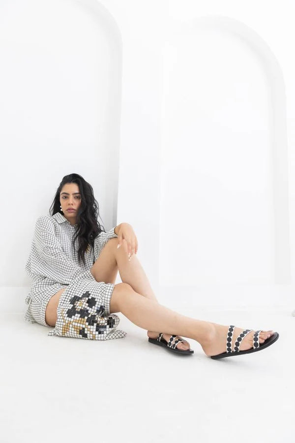 Black Flower Kimino Co-ord