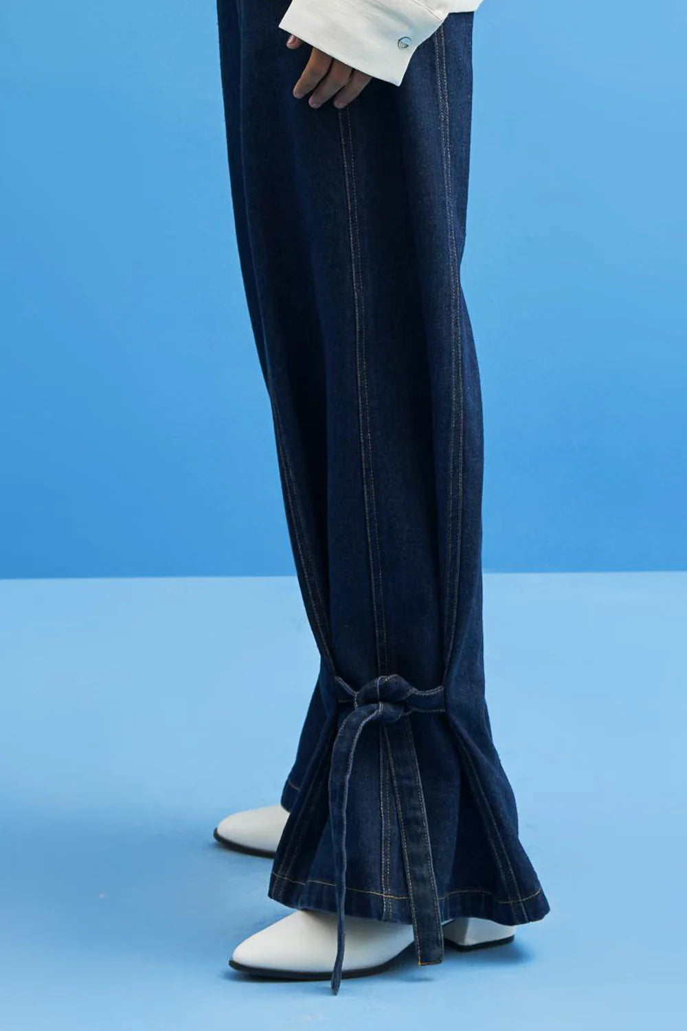 Denim Tie-Up Trousers