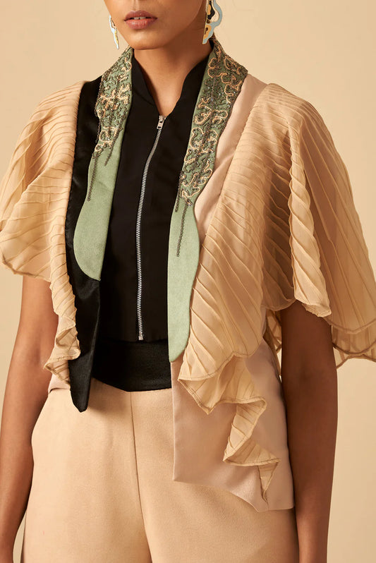 Ecru Flute Top