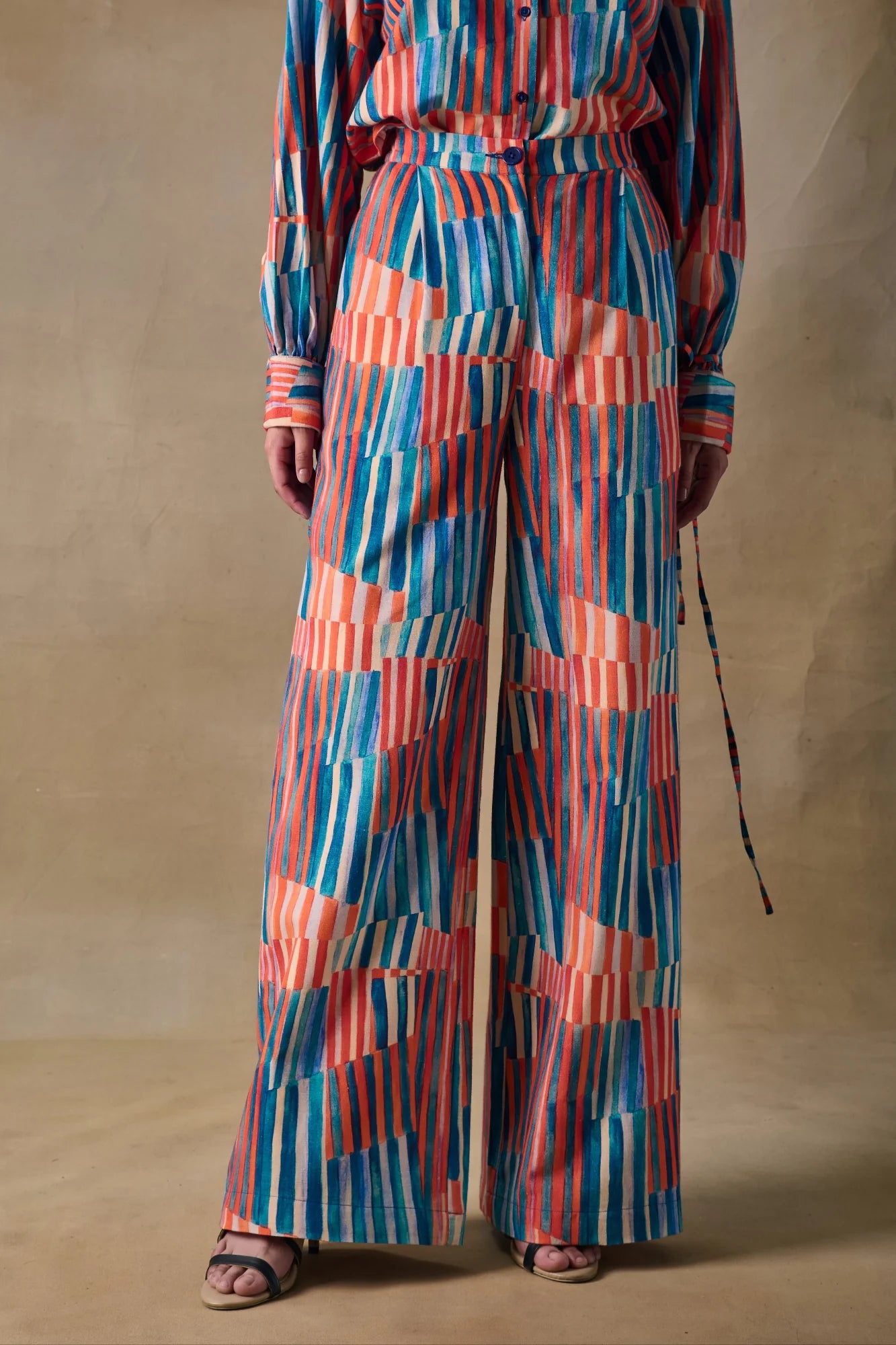 Asilah Stripe Straight Trousers