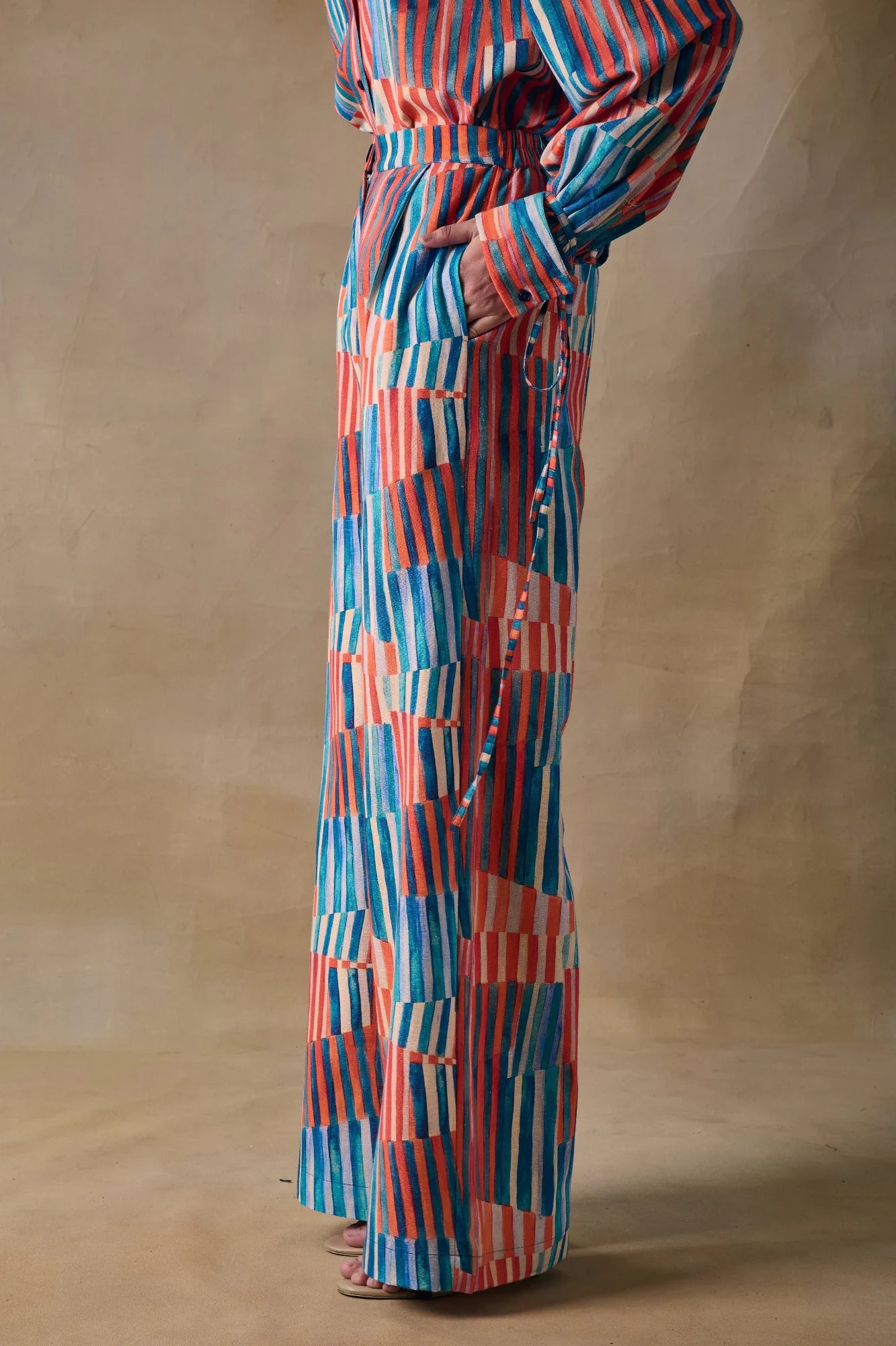 Asilah Stripe Straight Trousers