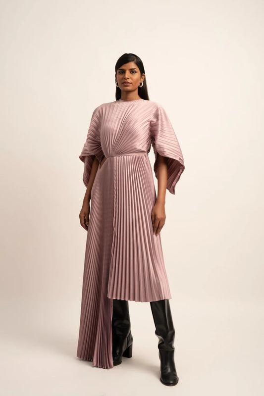 The Sculpted Harmony Pleated Dress