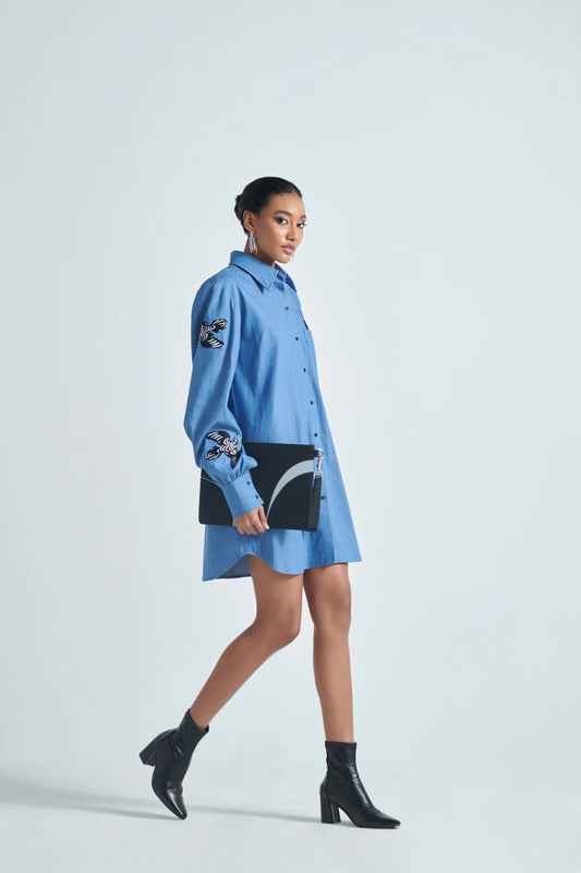 Avian Chic Shirt Dress