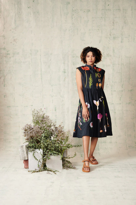 Black Botany Zipper Dress
