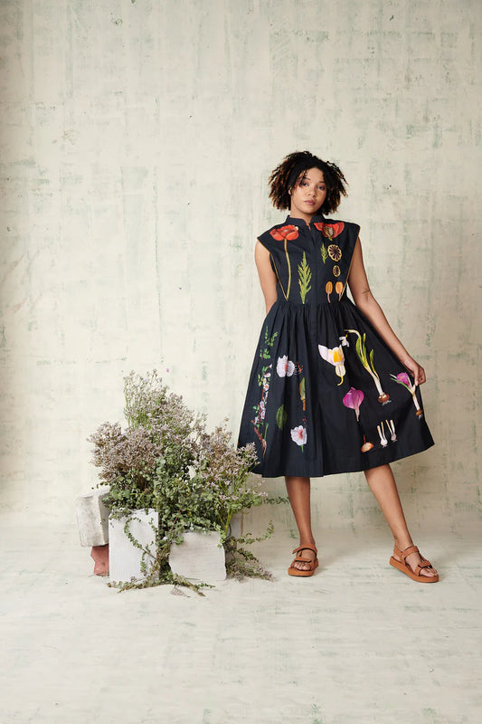 Black Botany Zipper Dress