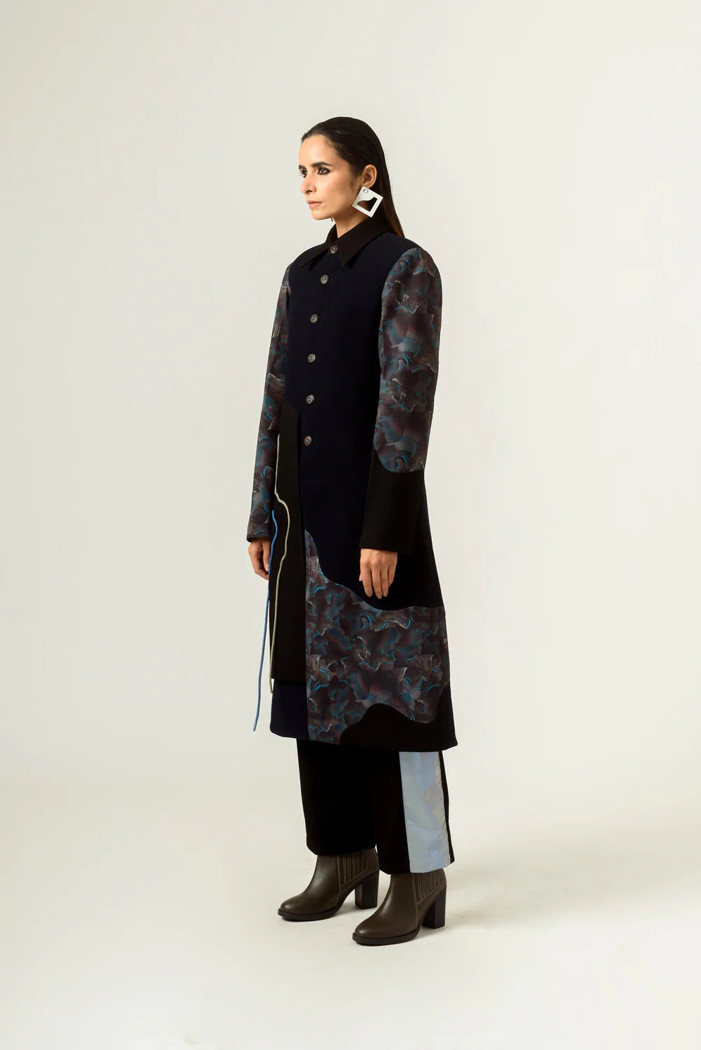 Agitation Panelled Trench Coat