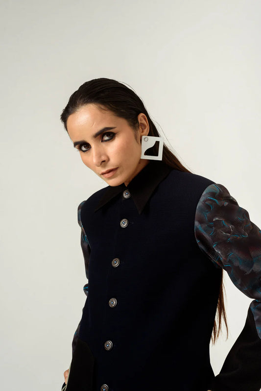 Agitation Panelled Trench Coat
