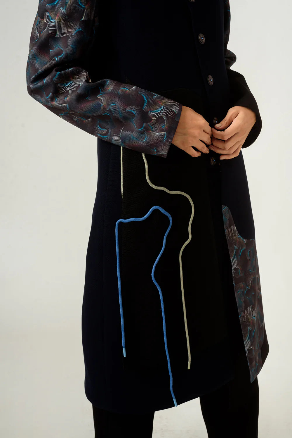 Agitation Panelled Trench Coat