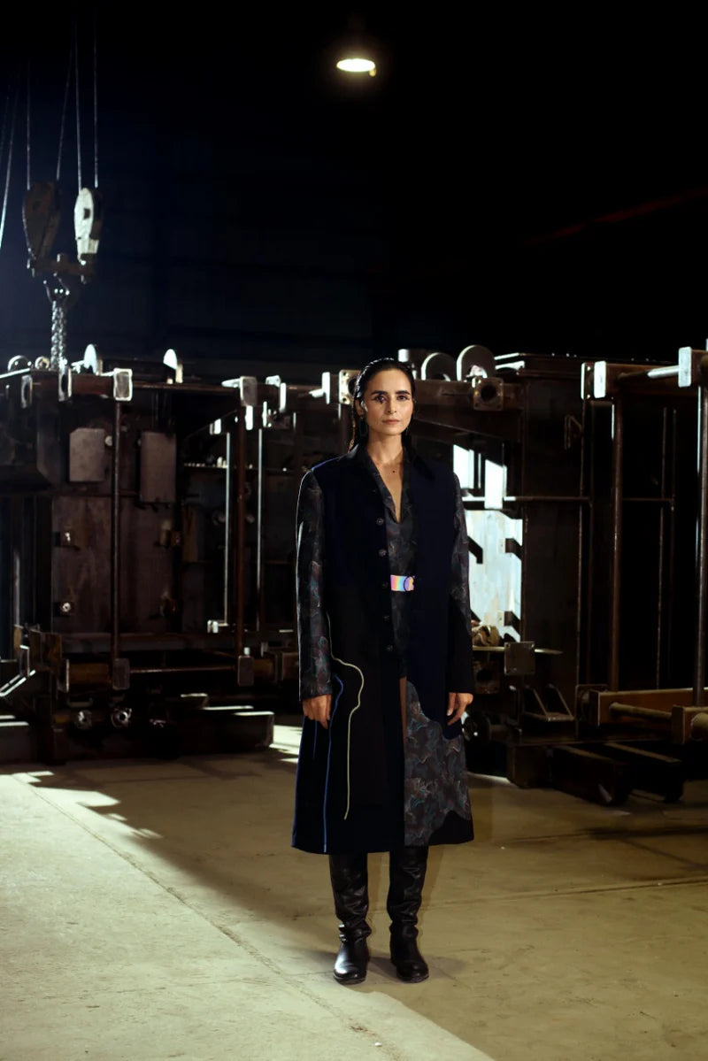 Agitation Panelled Trench Coat