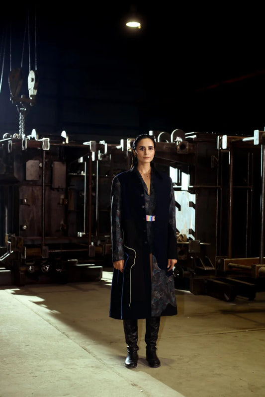 Agitation Panelled Trench Coat